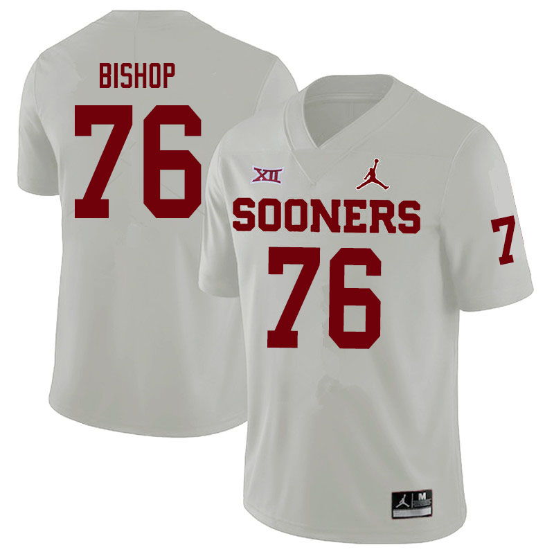 Men #76 Dalton Bishop Oklahoma Sooners Jordan Brand College Football Jerseys Sale-White